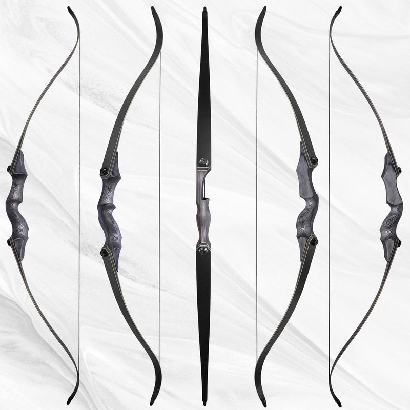Archery Takedown Recurve Bow 60inch 30lbs,35lbs,40lbs,45lbs,50lbs,55lbs,60bs Traditional Hunting Bows Target Shooting Practice for Right Hand (45.00)