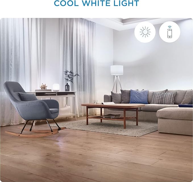 WiZ 65W Eq.(7.2W) BR30 Daylight (5000K) LED Smart Bulb - Pack of 2 - 650 Lumen- E26 - Indoor - Connects to Your Existing Wi-Fi - Control with Voice or App - Activate with Motion - Matter Compatible