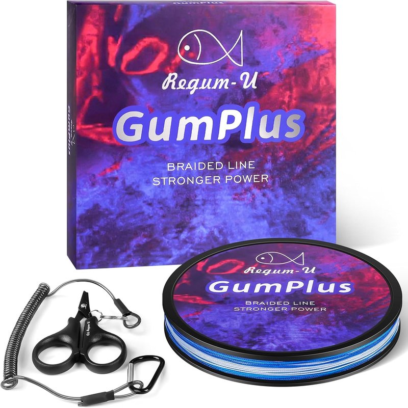 GumMAX 8X Braided Fishing Line - Abrasion Resistant, Zero Stretch, 5-100LB | 545/1093/1640 Yards