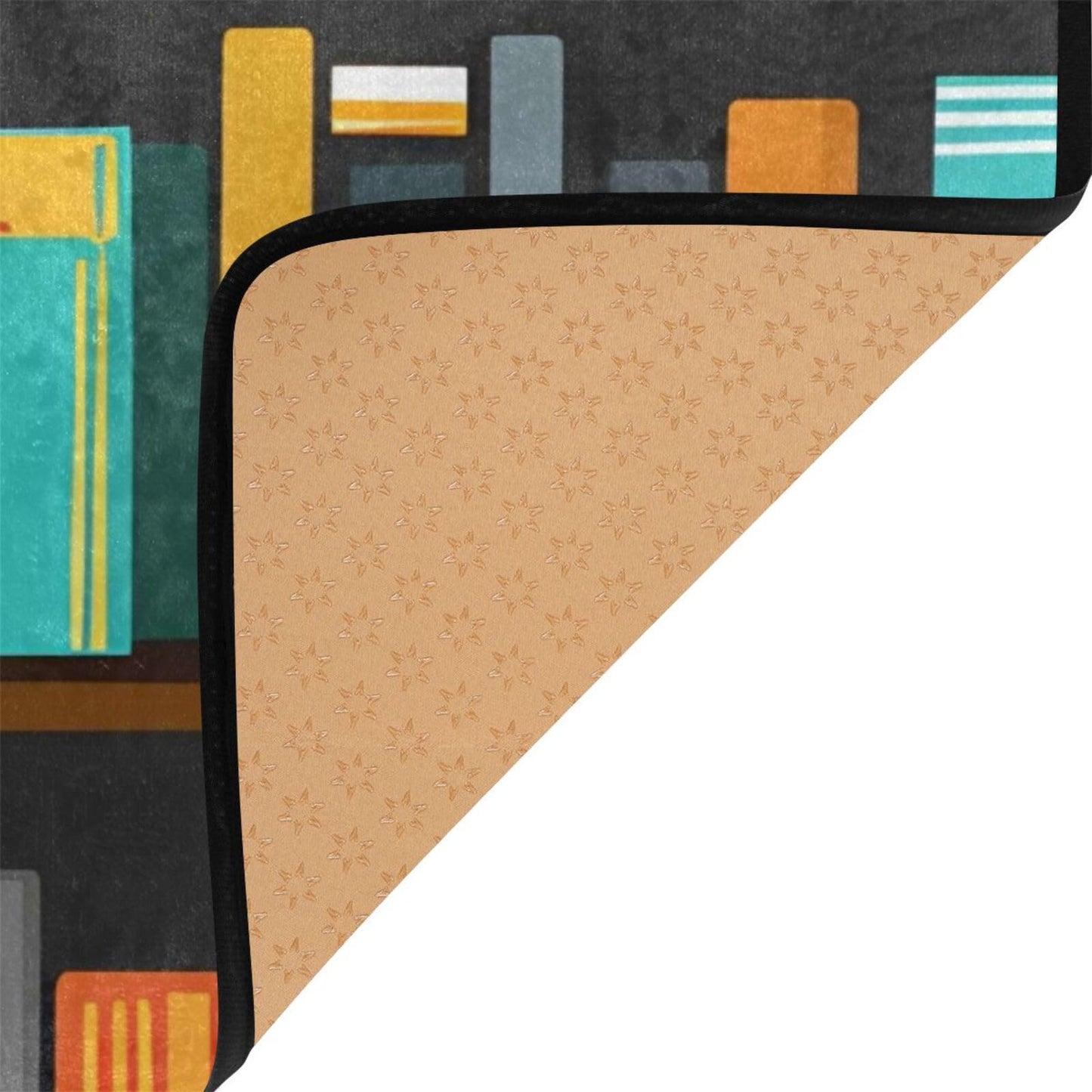 ALAZA Vintage Library Bookshelf Bookworm Area Rug Rugs for Living Room Bedroom 4'10" x 6'8"