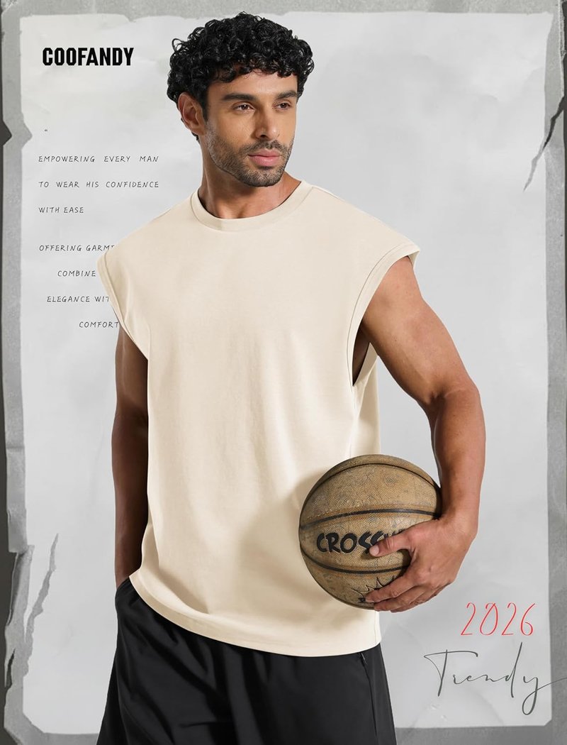 Mens Workout Tank Tops - Casual Sleeveless Gym Tee Shirt for Basketball | Loose Fit, Summer Style