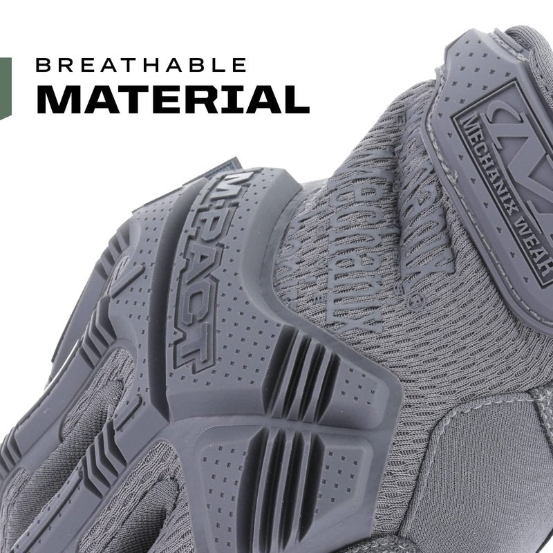 Mechanix Wear: M-Pact Tactical Gloves with Secure Fit, Touchscreen Capable Safety Gloves for Men, Work Gloves with Impact Protection and Vibration Absorption (Grey, Small)
