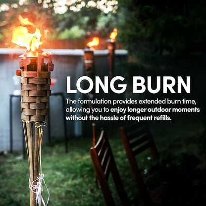 Smart Fuel Citronella Torch Fuel - Clean Burning, Biodegradable Formula with Extended Burn Time, Ideal for Oil Lamp, Tiki Torches for Outside Gatherings – 1 Gallon, Pack of 1