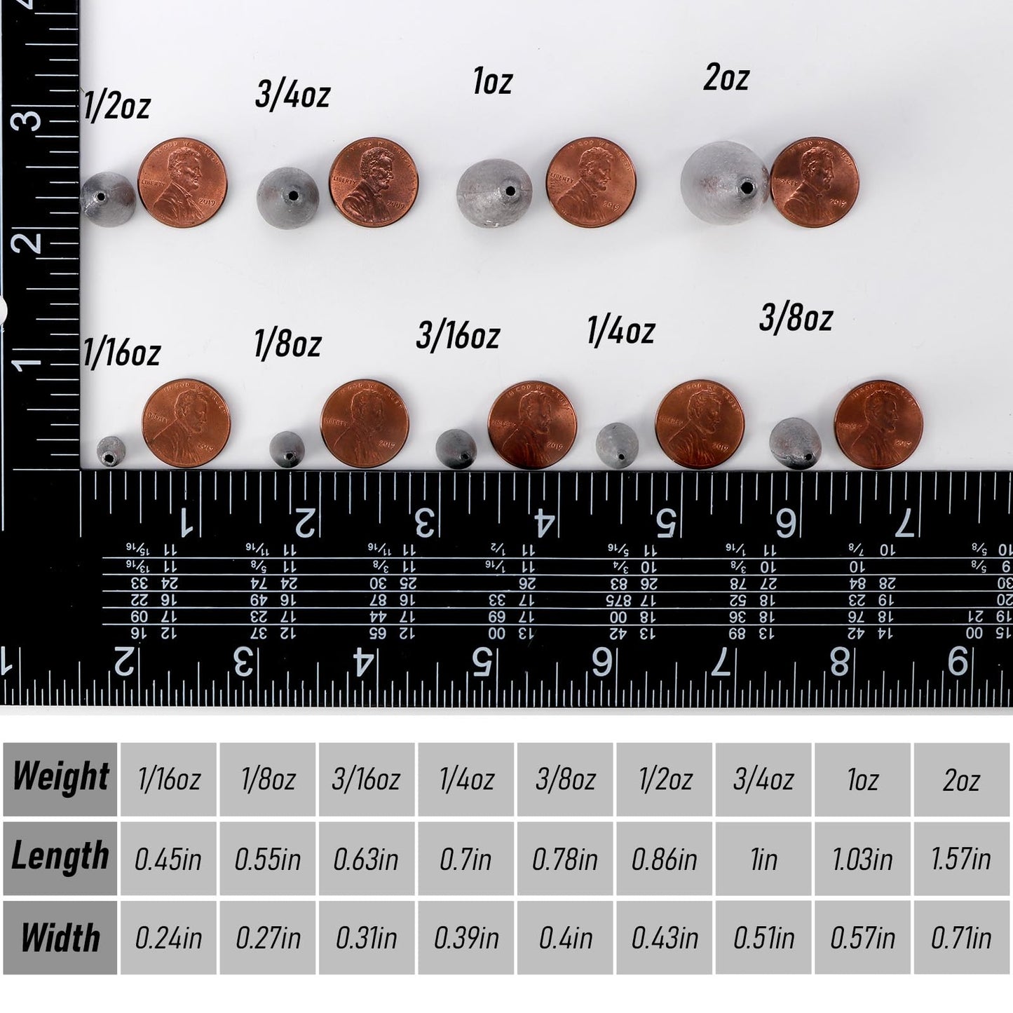 Dr.Fish 50 Pack Bullet Fishing Sinkers Worm Weights Lead Fishing Weights Bass Fishing Sinker Freshwater Texas Carolina Rig Punch Shot 1/4oz