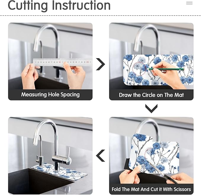 Kitchen Sink Splash Guard 2 PCS 30 Inch Sink Faucet Mat Splash Guard