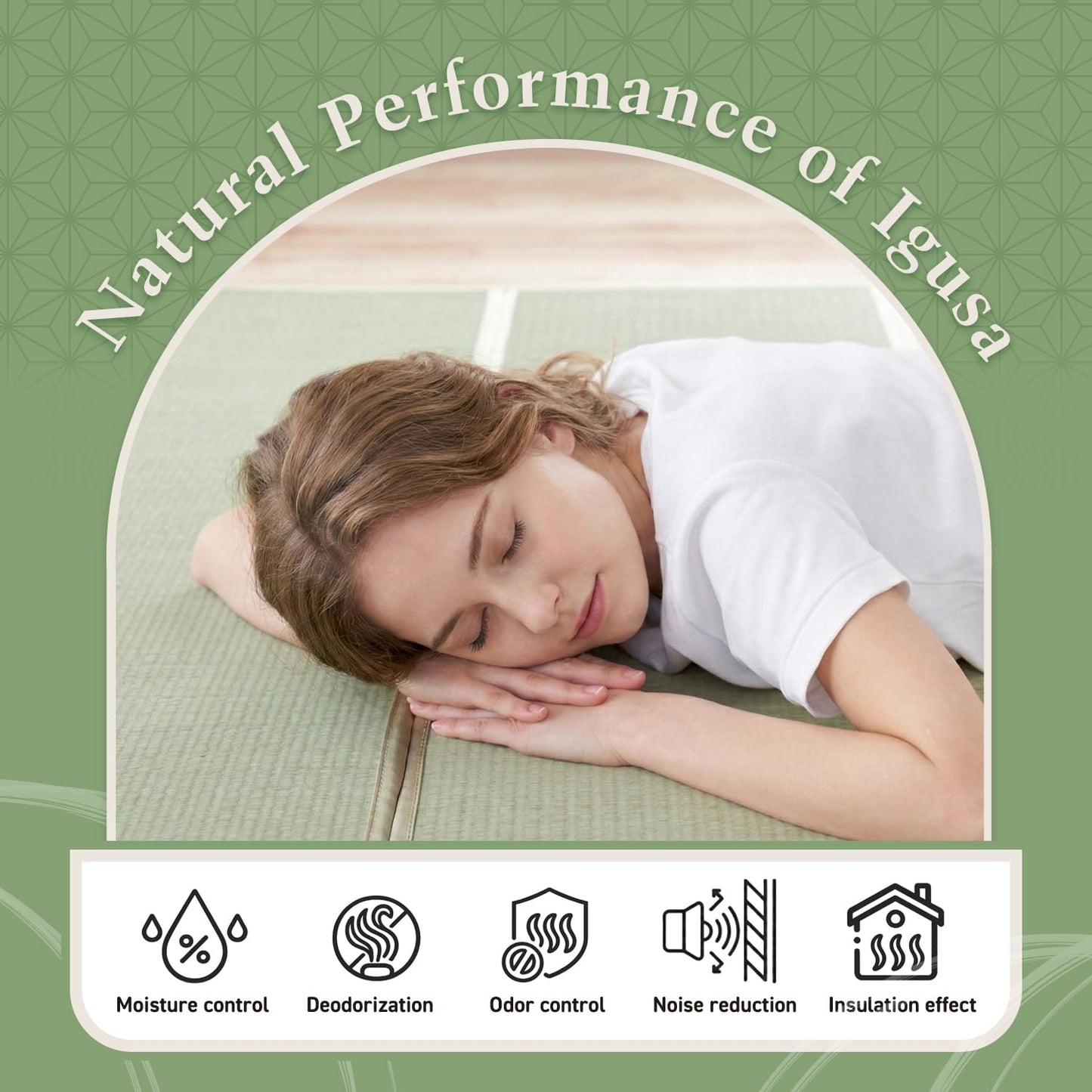 Tatami Mat – Foldable Japanese Tatami Mat Igusa Mattress, Rush Grass Floor Sleeping Futon, Meditation Yoga Zen Tatami, Full XL by BJDesign