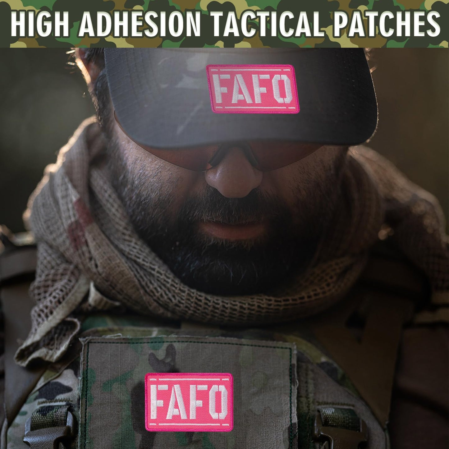 XMJY Pink Hook and Loop Patches - Fuck Around and Find Out Patch, Funny Embroidered Meme Patch, FAFO Patch for Backpacks, Dog Harnesses, Army Vests, Jackets, Jeans, Hats, Helmets