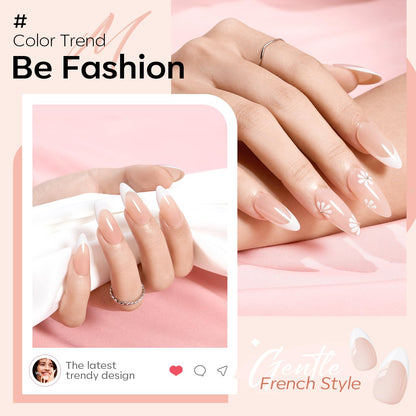 Modelones French Tip Tool- 6 Pcs Nail Stamp French Manicure Kit Suitable for DIY Together with Gel Nail Polish Art Tips Printing Tool Kit