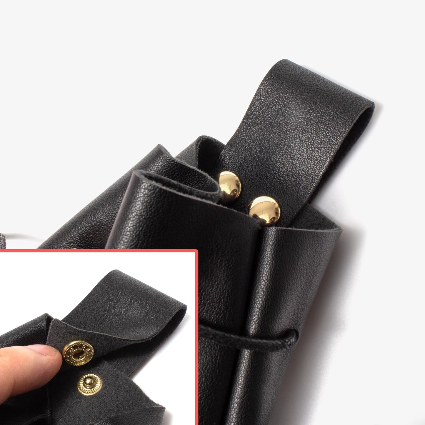 Leather Belt Pouch Medieval Vintage Renaissance Viking LARP Cosplay Costumes Drawstring Coin Purse Phone Holder Waist Bag (Black)