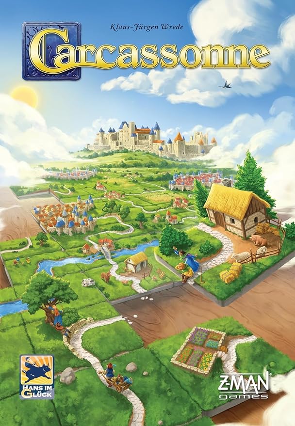 Asmodee Carcassonne Board Game - Classic Tile-Laying Strategy Game Family Fun Medieval Adventure for Kids &amp Adults Ages 7+ 2-5 Players 35 Minute Playtime