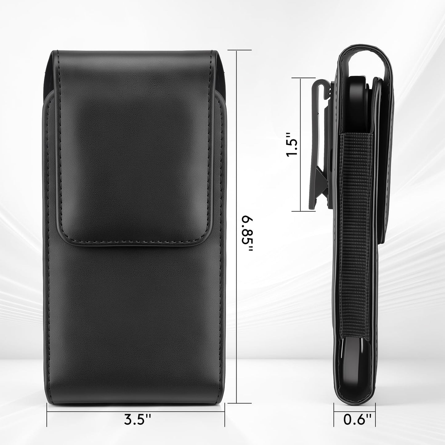 Mngijar for Samsung Galaxy A17 A16 A15 A14 A13 A56 5G A54 A36 5G A35 A32 Phone Belt Case Holster for Galaxy S25 S24 S23 S22 Ultra A42 5G A26 A25 A23 Belt Clip Phone Holder Pouch (Black1, XL)
