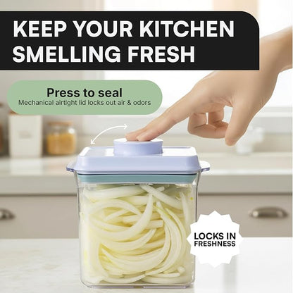 Bop Top Airtight Food Storage Containers with Lid 7 Cups / 57 oz | Kitchen Canister Sets | Air Tight Pantry Container| Pop Top Dry Food Storage Containers for Snacks, Sugar, Flour, Baking, Pasta