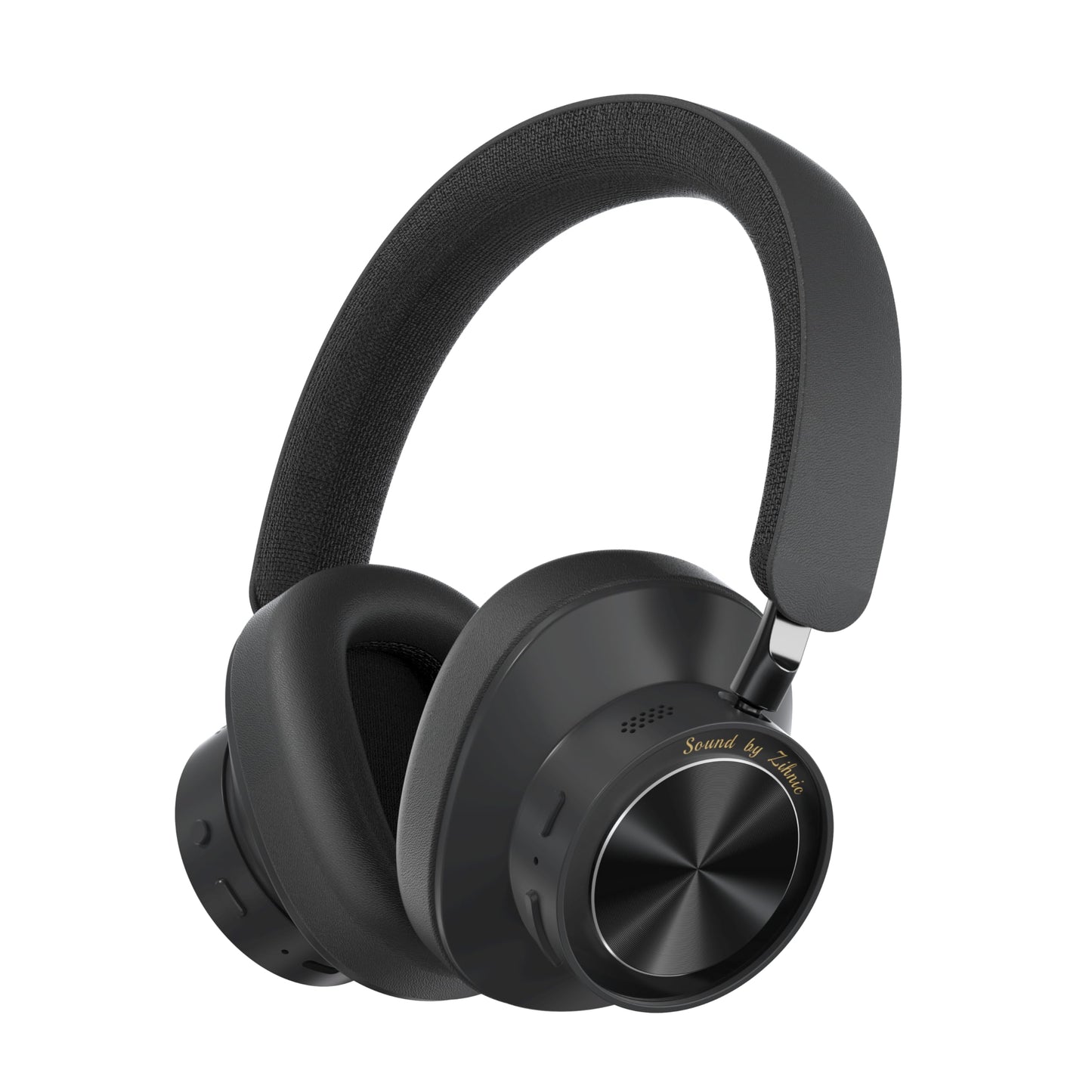 ZIHNIC Active Noise Canceling Headphones, Wireless Over Ear Bluetooth Headphones, Hi-Res Audio, Prolonged Battery Life, Deep Bass, Comfortable Foam Ear Cups-Black