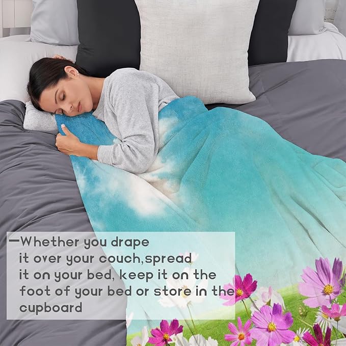 Fleece Blanket - 50x60in Dad from Daughter Birthday Heartfelt Message Throw Blankets,Soft Cozy Lightweight, Ideal for Bed Living Room Home Rustic Decor
