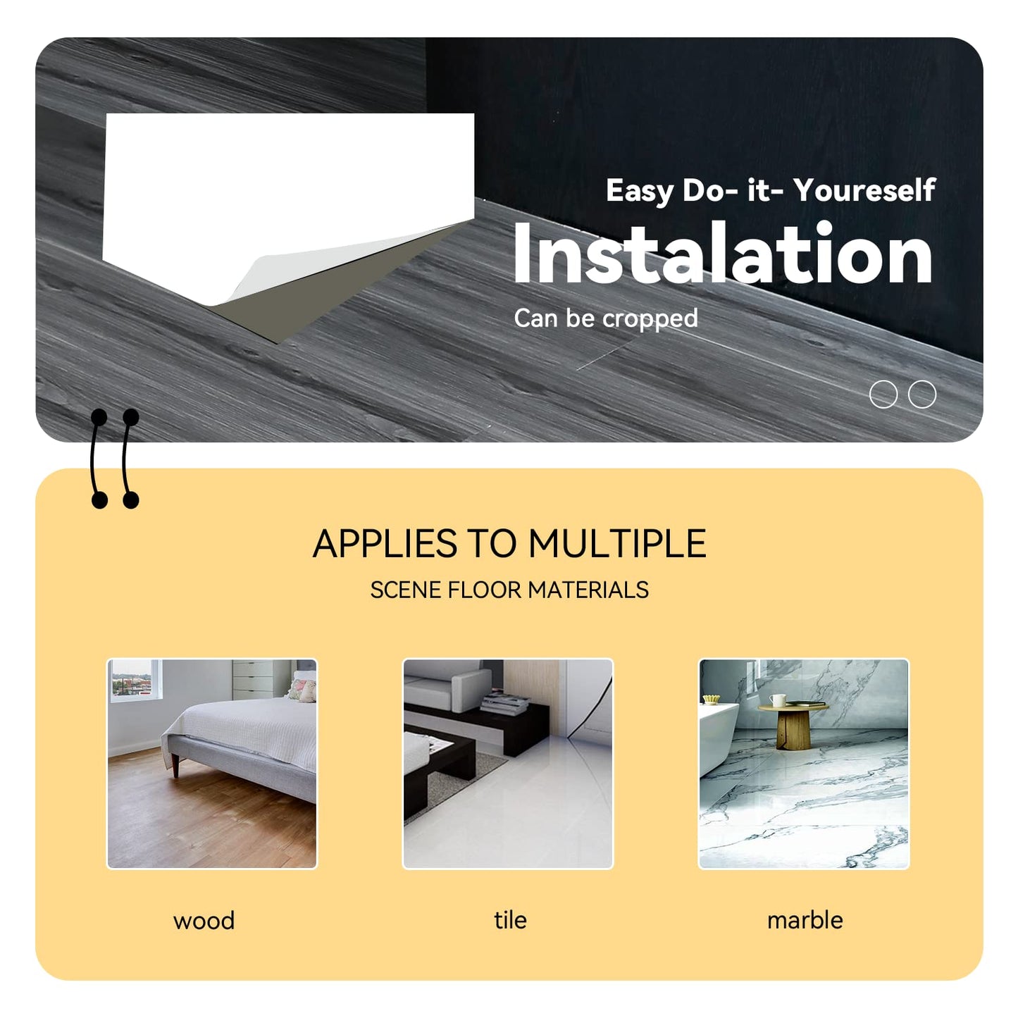 auxua Wood Grain Peel and Stick Floor Tiles – 11.8” Width, Full Roll Length of 118" – Versatile Design for Any Space, Light Color Self Adhesive Vinyl Flooring, Waterproof and Non-Slip Features