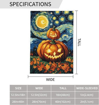 Halloween Scary Pumpkin Garden Flag for Fall Festival Porch Patio Farmhouse Outdoor Yard Decoration Vertical Double Sided Burlap 12.5 x 18 Inch
