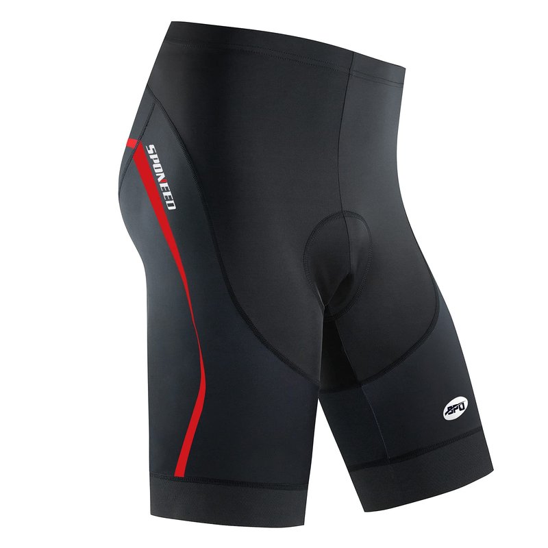 Bicycle Shorts for Men Padded Compression Bike Underwear with Padding Cyclist Gear US L Red