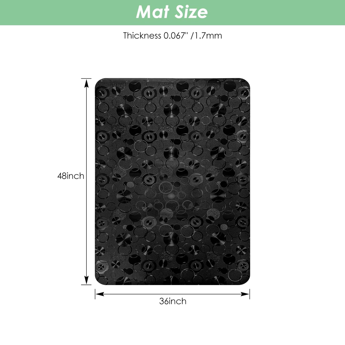 Vicwe Office Chair Mat for Hardwood Floor,36" x 48" Office Chair Mats, Anti-Slip Computer Chair Mat for Gaming Rolling Chair, Desk Chair Mat for Home, Office (Black)