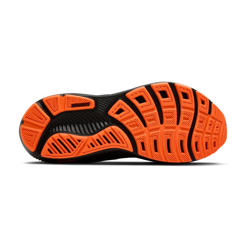 Brooks Men’s Ghost 17 Neutral Running Shoe - Black/Orange - 14 Medium