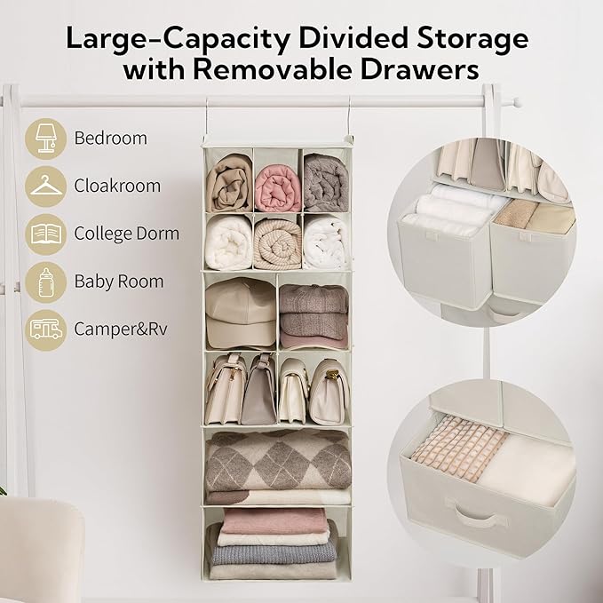 GRANNY SAYS Hanging Closet Organizer