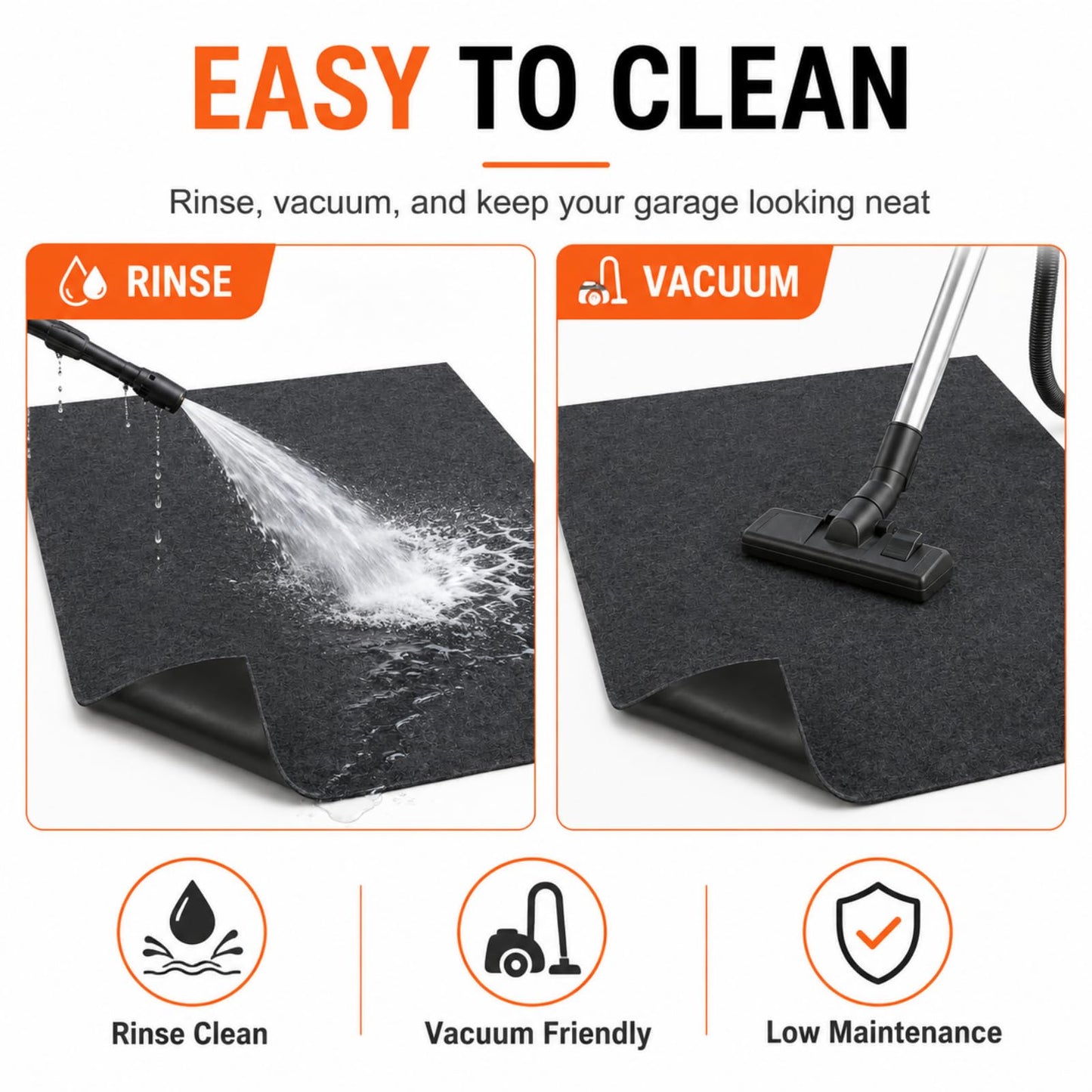 Extra Large Garage Floor Mat 8.8×22 FT – Heavy Duty Non‑Slip Waterproof Parking & Driveway Floor Mat, Reusable Garage Carpet Protection Rug for Garages, Driveways & Parking Lots