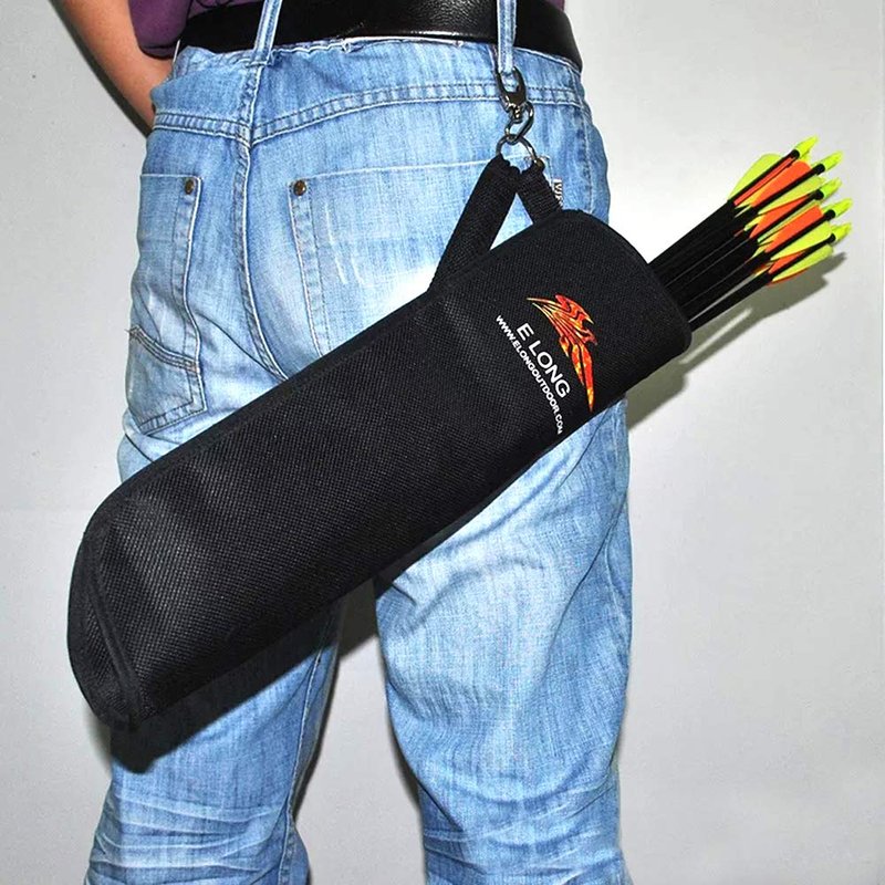 EOUS Archery Arrow Holder Hip Side Arrow Quiver Belt Clip Waist Quivers Bag Quiver for Arrows,Black