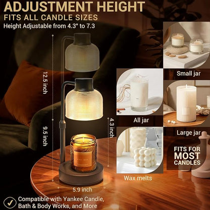 KLL Candle Warmer Lamp with Timer: Birthday Gift for Women, House Warming Gifts New Home, Room Decor - Wax Melt Warmer for Scented Jar Candles