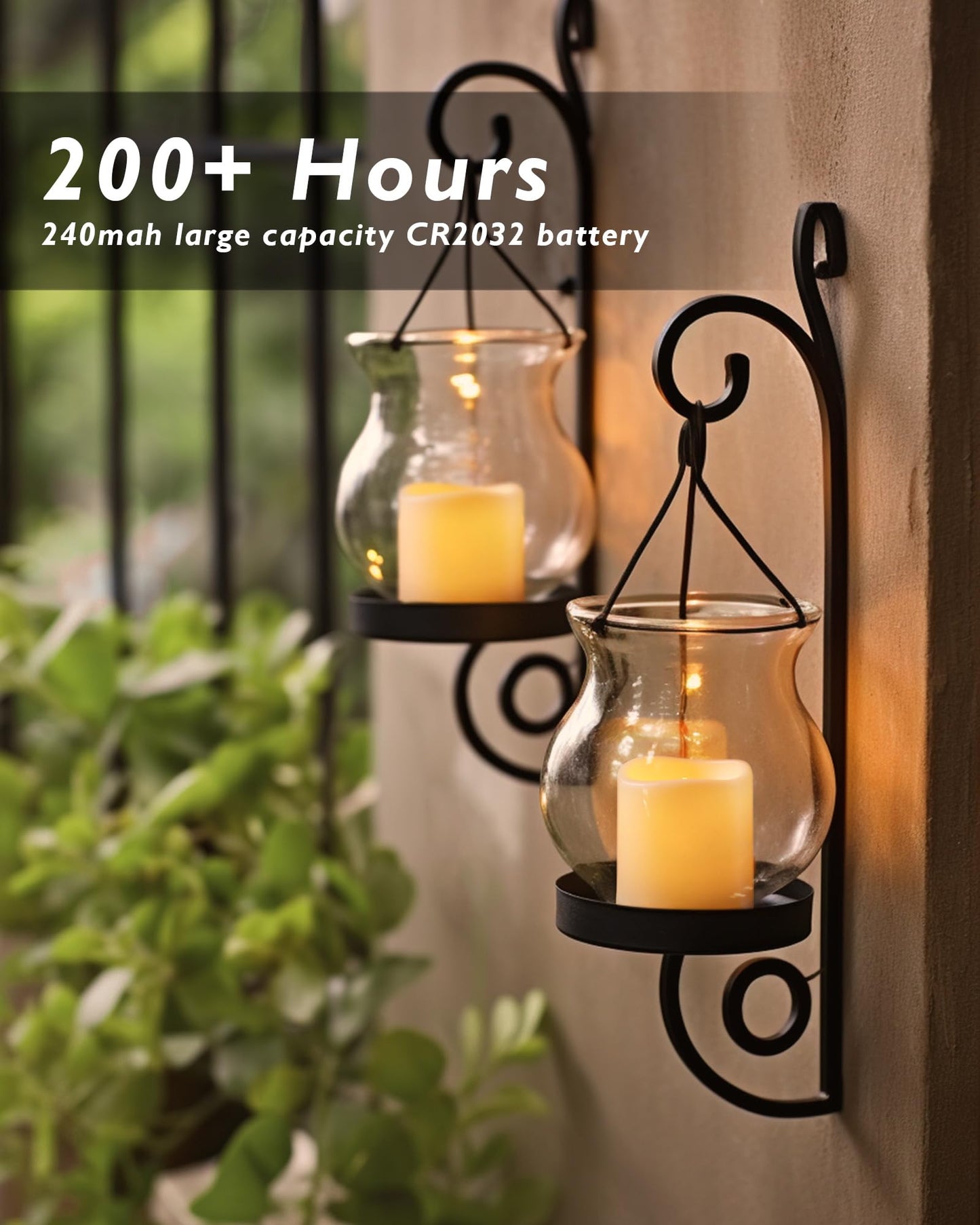 Homemory 100Pack Flickering Flameless Votive Candles, 200+Hour Electric Fake Candles, Battery Operated LED Tealight for Wedding, Outdoor, Table, Festival (Amber Yellow,Battery Included)