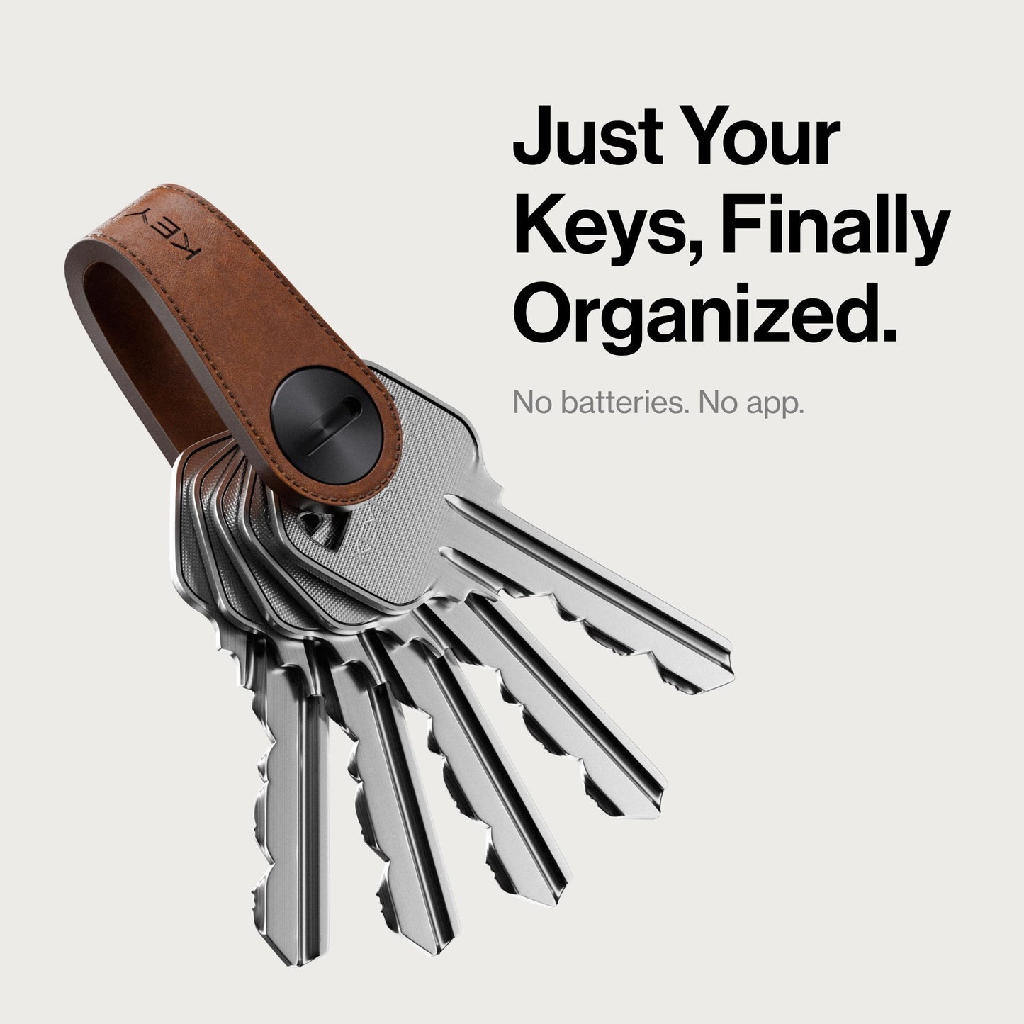 KeySmart Mini - Keychain Key Holder - Compact Key Organizer for Key Chain, Clutter-Free Minimalist Compact EDC Key Chains, Key Ring for Car Fobs Keychains - Leather