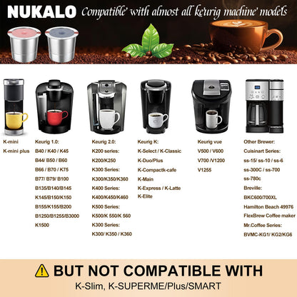 Kcup refillable coffee pod : Reusable Stainless Steel K Cups for Keurig Metal K Cup - Pink & Gray Reusable Coffee Filter for Keurig 1.0 & 2.0 Coffee Maker - Eco-Friendly, Stratum Flow Tech