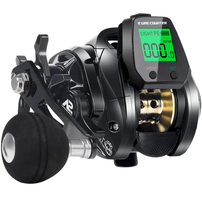SAMOLLA Baitcasting Fishing Reel 8oz Ultralight Smart Digital Baitcaster Reels with 22Lb Max Drag 7.2:1 High-Speed Gear Ratio Left Handed Freshwater Saltwater Compact Design Black TX800
