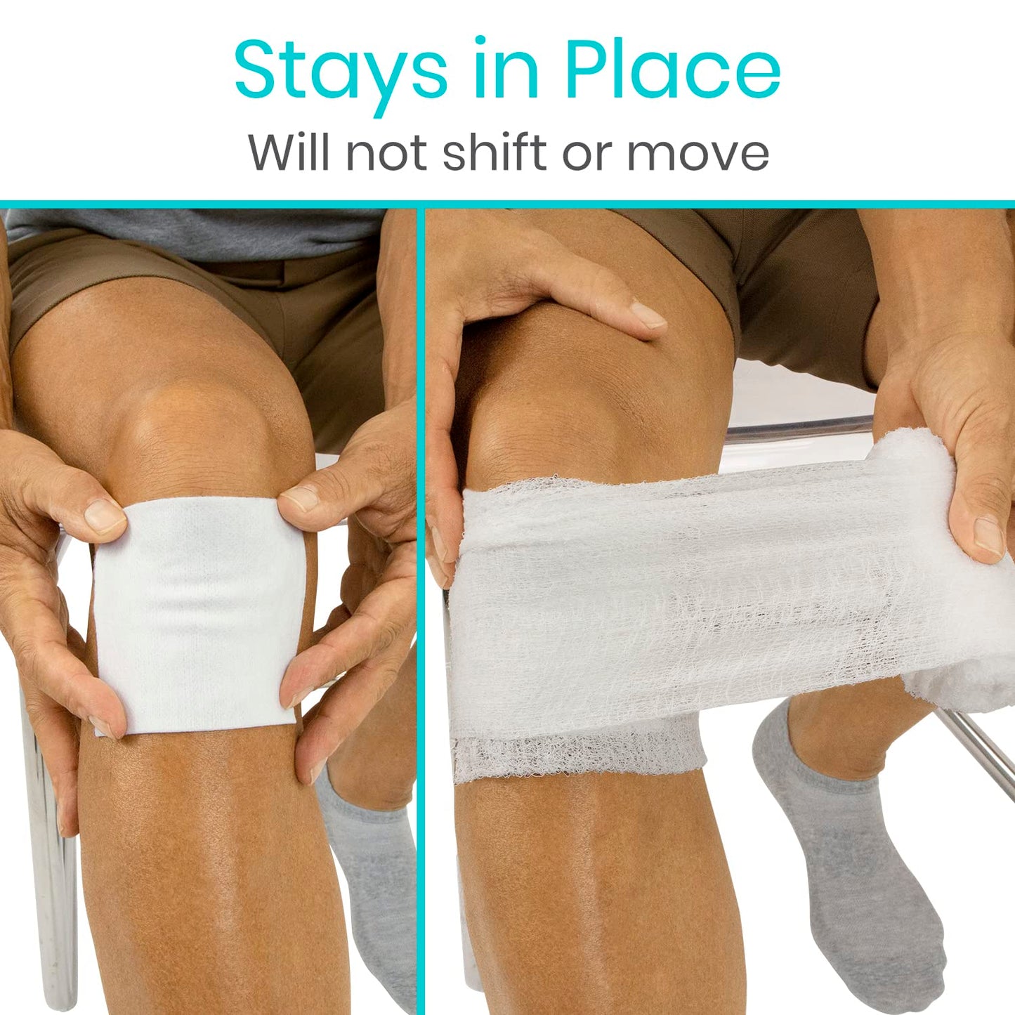 Vive Care 4x4 Sterile Gauze Pads (100pc) - Individually Wrapped 2-Pack Wound Dressing for Cleaning & Cushioning - Non-Adhesive Highly Absorbent Bandages