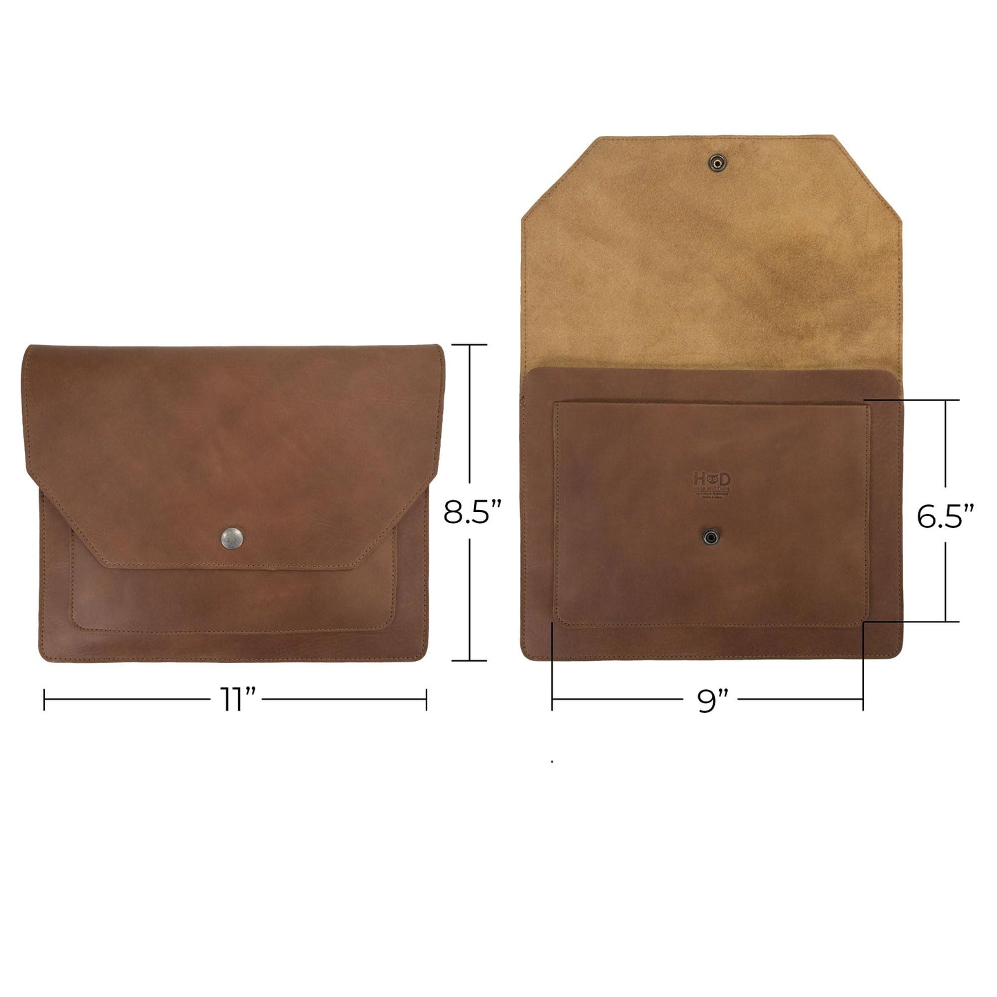 Hide & Drink, Slim Portfolio, Narrow Document Holder, Flat Messenger Case, Multipurpose Office Accessory, Full Grain Leather, Handmade, Single Malt Mahogany