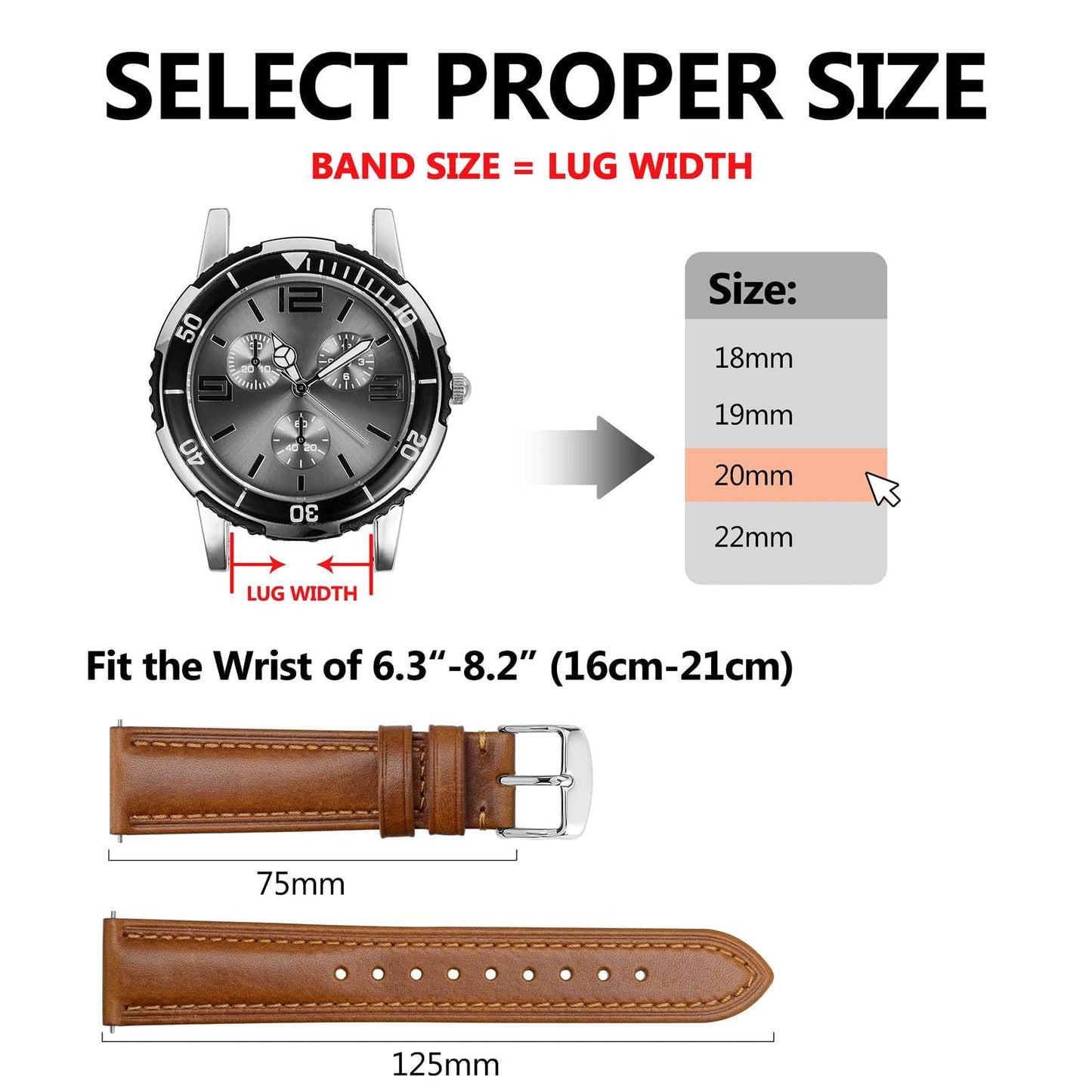 BISONSTRAP Retro Leather Watch Straps for Men, Oil Waxed Calfskin Replacement Band, Quick Release, 19mm, Toffee Brown (Silver Buckle)