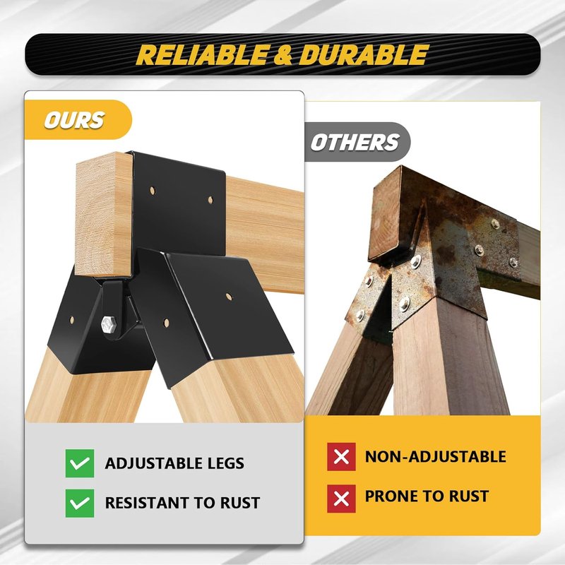 Heavy Duty 2x4 Target Stand Brackets - Adjustable Steel Hanger for A-Frame Swing Sets | 2 Pcs