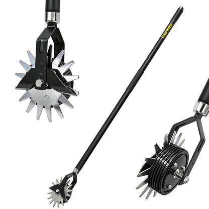 EAGWON Wheel Rotary Edger Lawn Tool, 66-Inch Manual Grass Edge Trimmer with Adjustable Stainless Steel Handle, Sidewalk Driveway Edger with Cushion Grip for Garden Landscaping