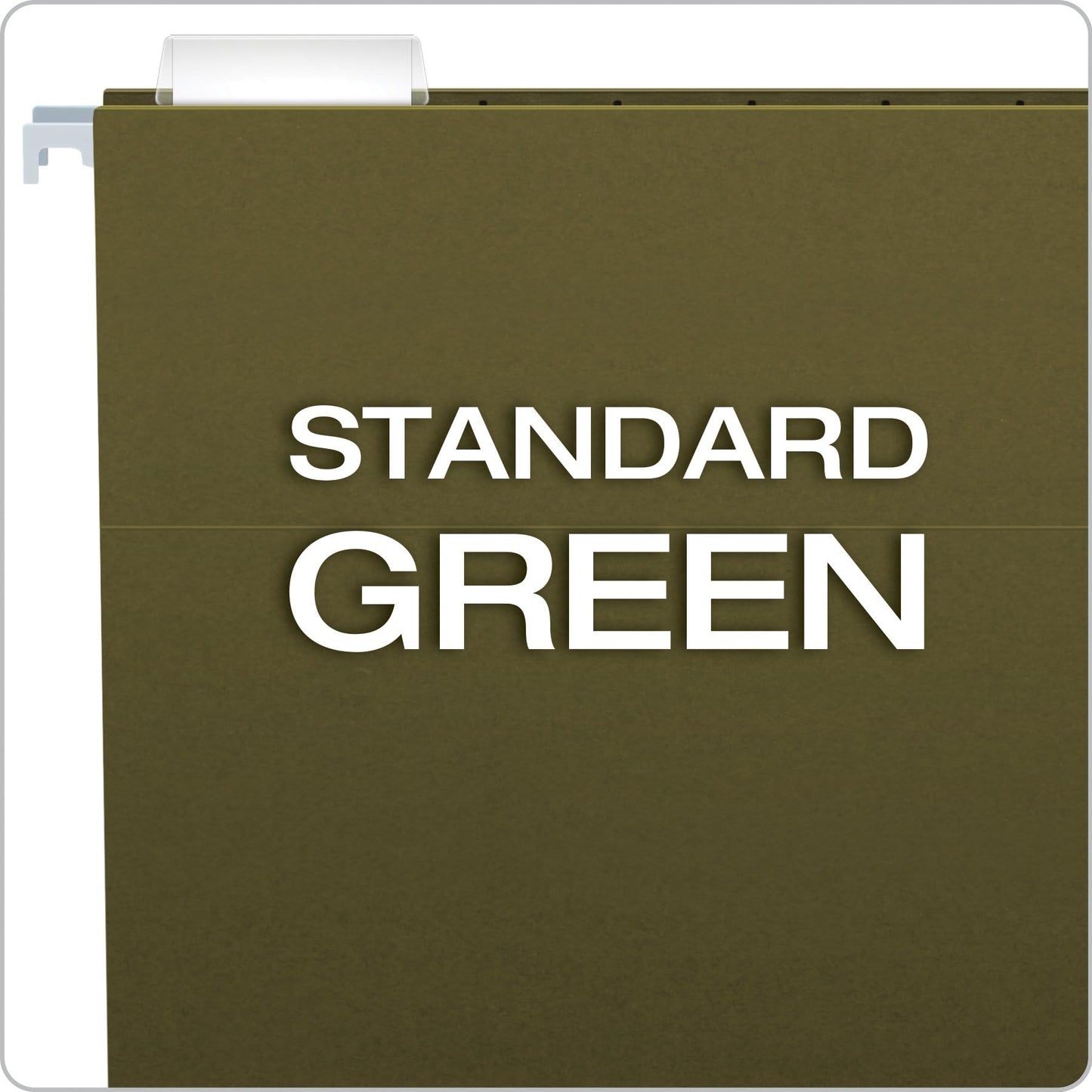 Pendaflex Recycled Hanging File Folders, 25 Pack, Green, Letter Size (8.5" x 11"), 5 Tab Positions, Includes Tabs and Inserts, Eco-Friendly Hanging Files for Office and Document Organization