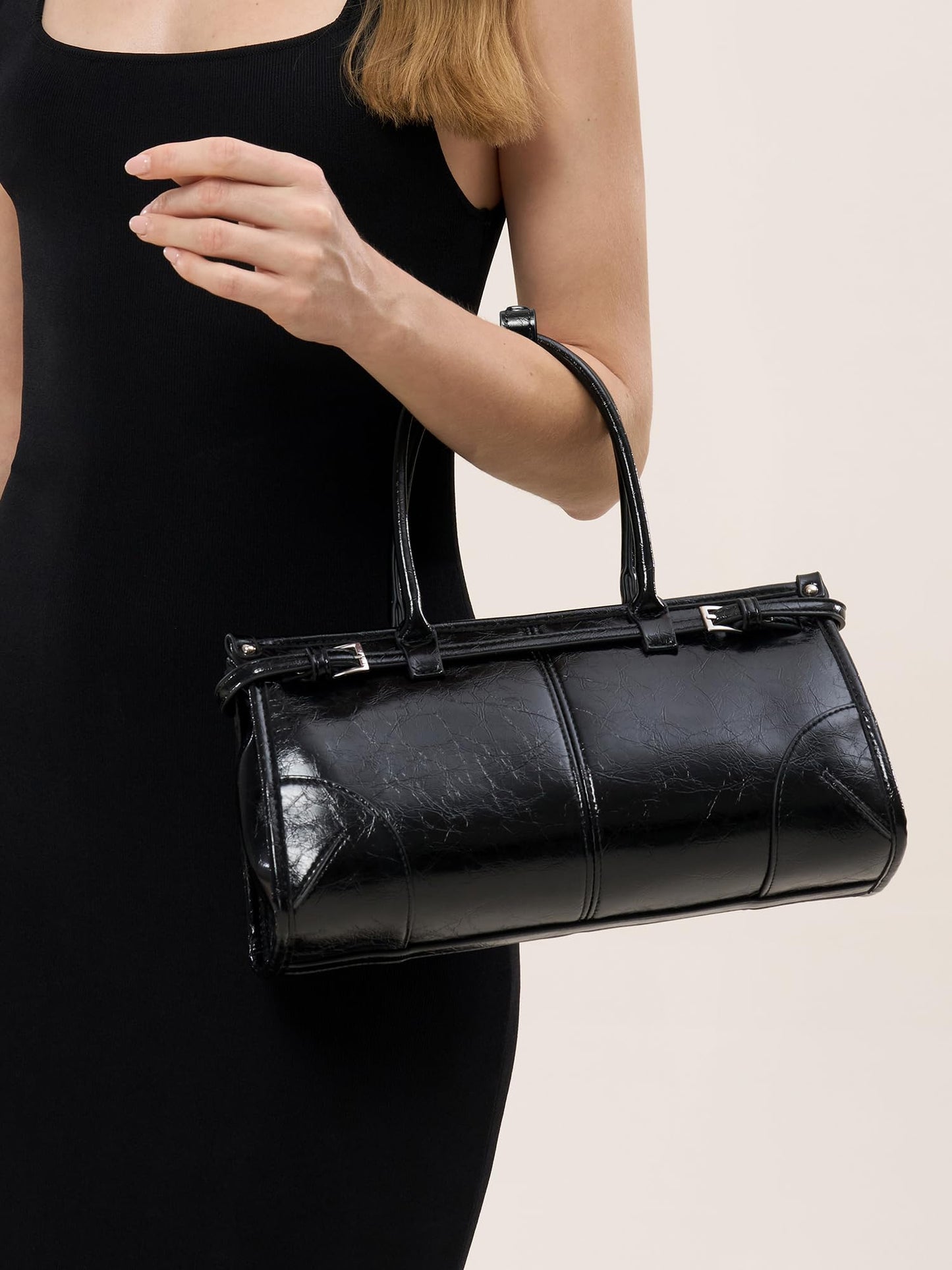 CHUNLI Clutch Purses for Women Soft PU Leather Handbag, Top Handle Satchel Tote and Shoulder Bags for Work