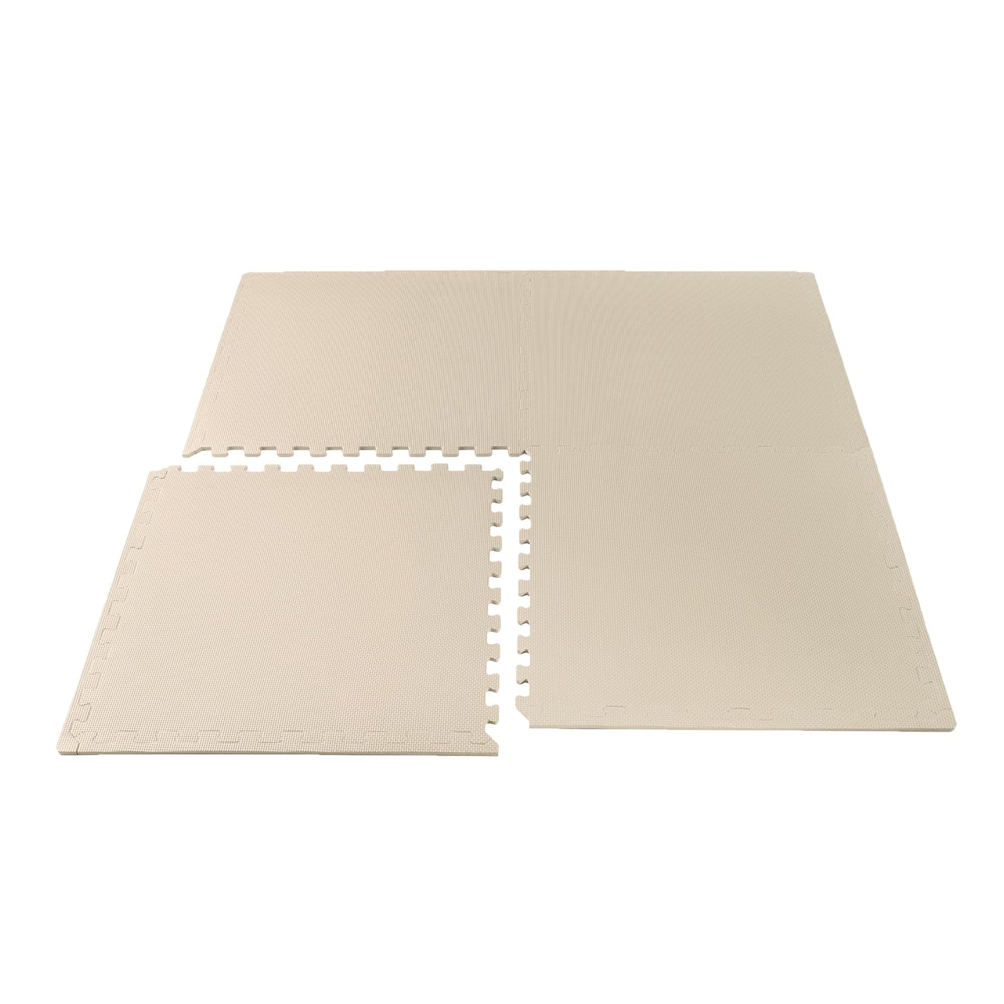 We Sell Mats 1/2" Thick Multipurpose EVA Foam Exercise Floor Mat, Interlocking Tiles, Anti-Fatigue for Home or Gym, 24 in x 24 in, 12 Tiles, Sand