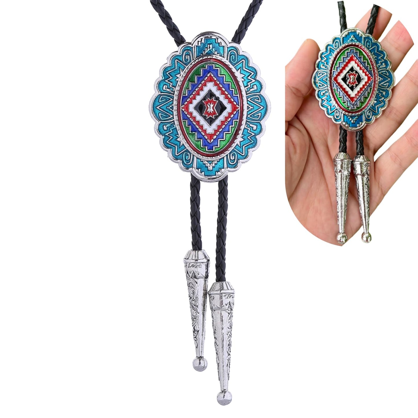 Juyovge Western Bolo Ties Handmade Cowboy Southwest Totem Element Bola Neckties For Men,Women