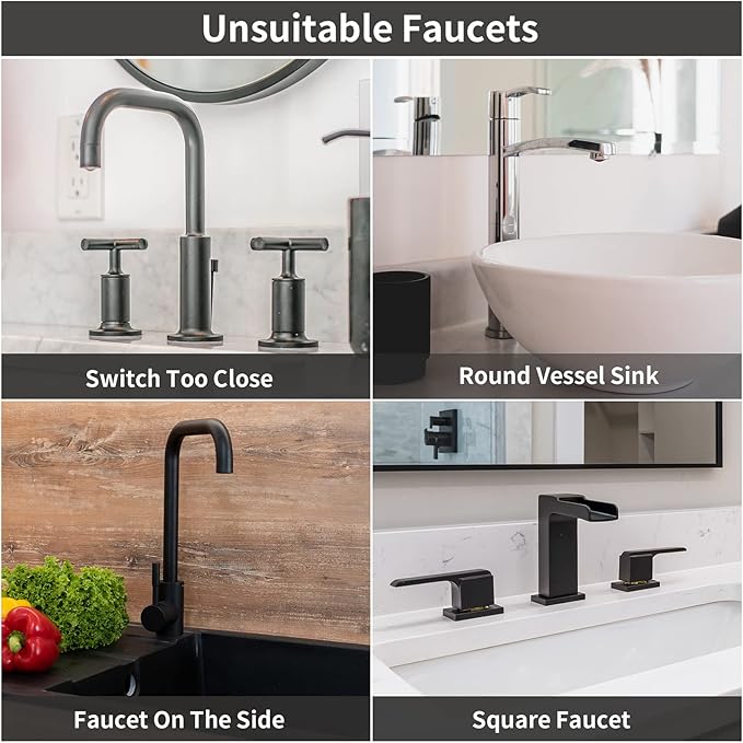 Gosmol Kitchen Faucet Sink Splash Guard Silicone Faucet Mat, XXL 30 inch Faucet
