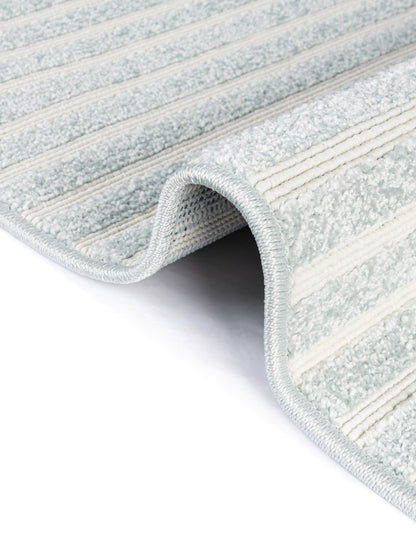 Rugs.com Sabrina Soto Outdoor Collection Rug – 4x6 Light Blue Medium-Pile Rug Perfect for Entryways, Kitchens, Breakfast Nooks, Accent Pieces