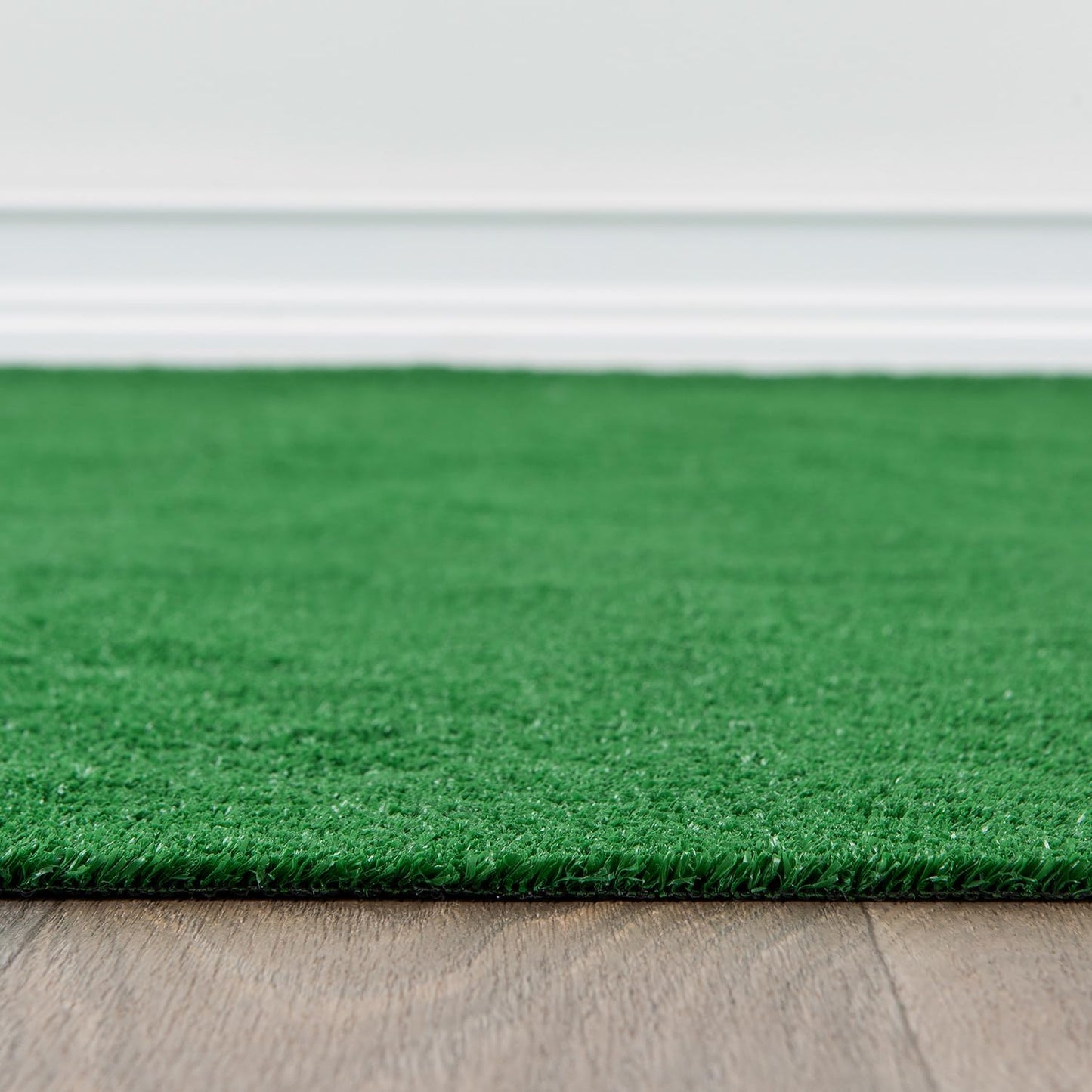 Rugshop Artificial Turf Solid Grass for Backyard, Garden, Patio, Balcony, Garage, Deck Indoor Outdoor Area Rug 5' x 7' Green