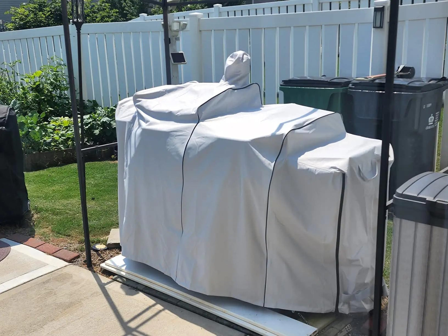 ZJYWSCH Grill Cover for Pit Boss Platinum KC Combo PB1285KC Wood Pellet and Gas Grill 600D Heavy Duty Pit Boss KC Combo Grill Cover Outdoor Waterproof