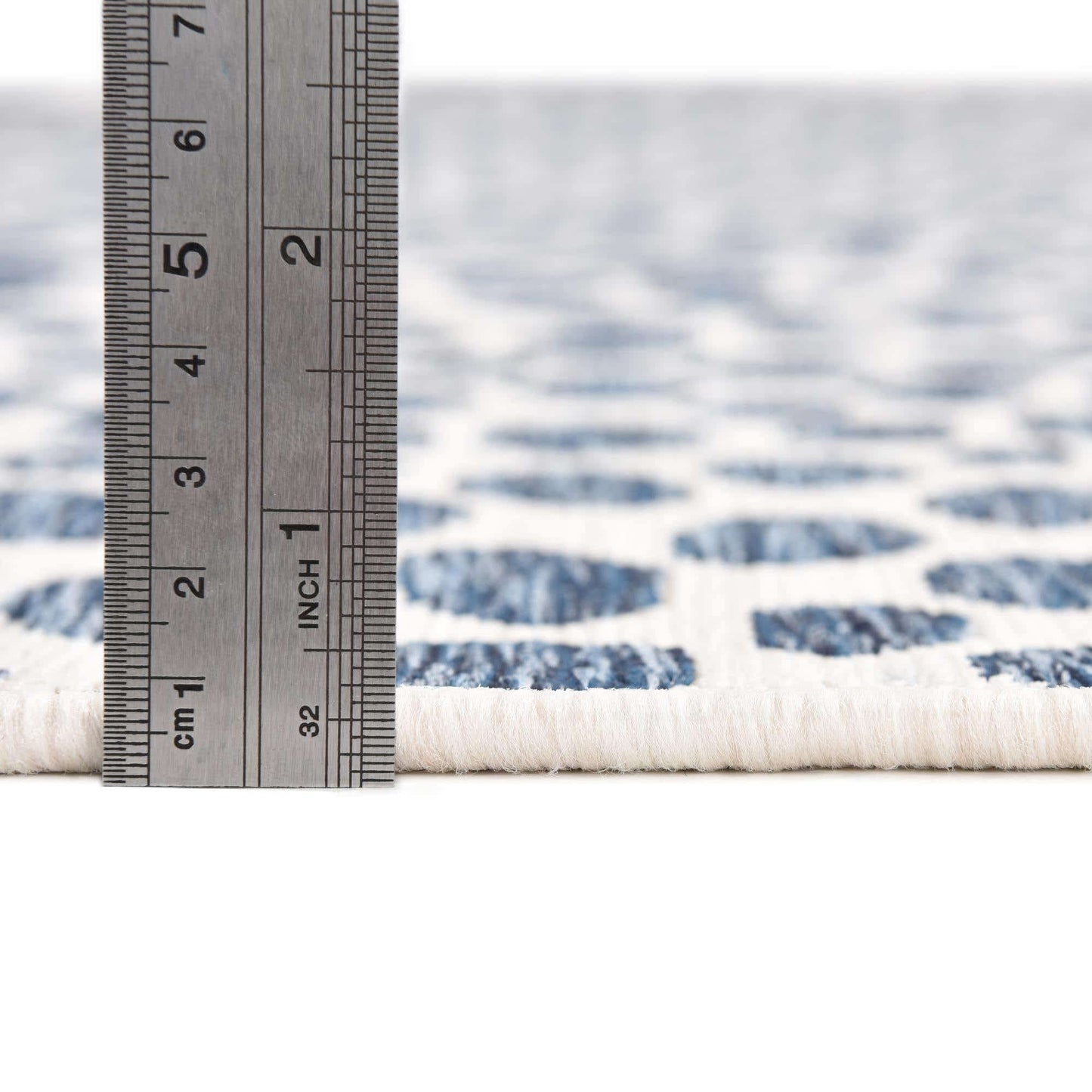Unique Loom Outdoor Collection Area Rug - Cape Town (4' 1" Octagon, Blue/ Olive)