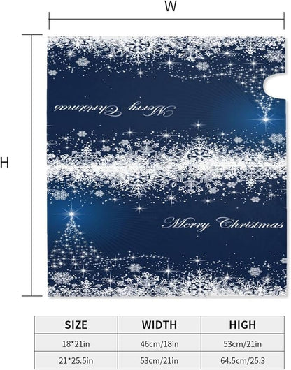 Christmas Mailbox Covers Blue Winter Snowflake Tree Magnetic Letter Post Box Cover Standard Size 21 x 18 Inch Garden Yard Home Decorative