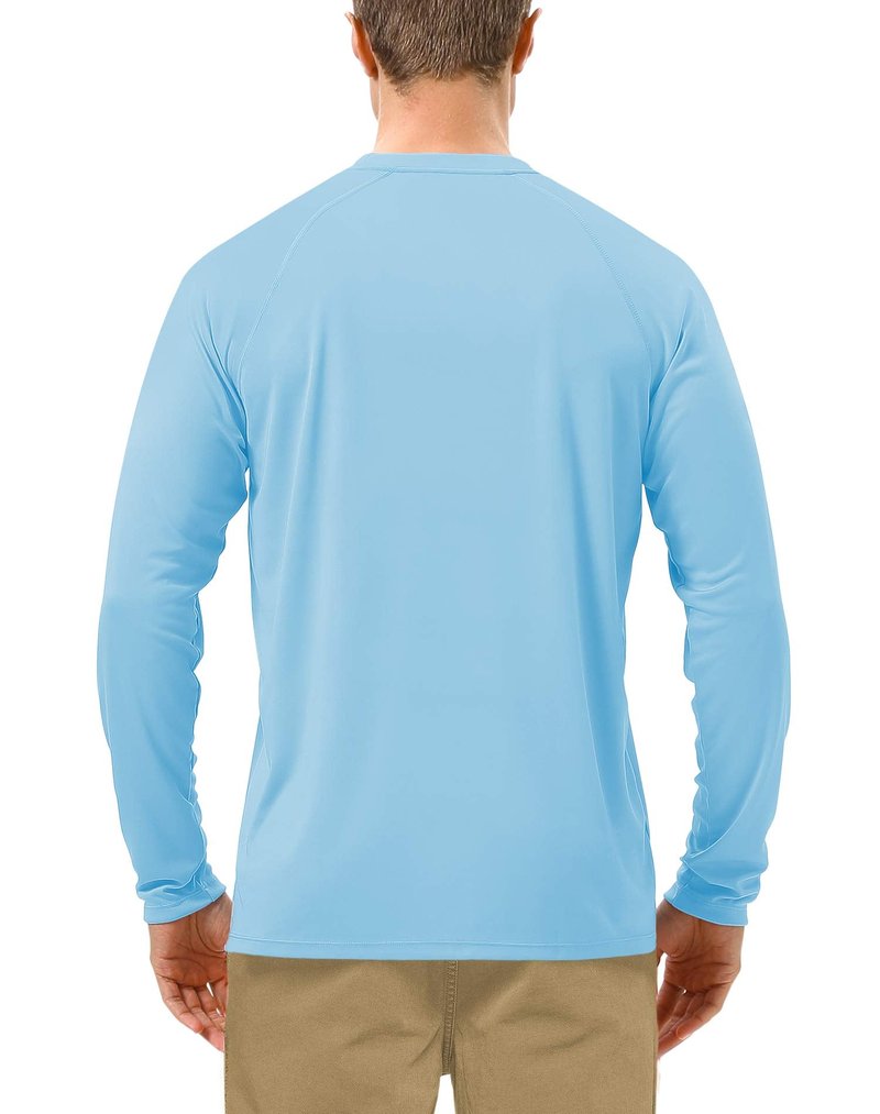 Roadbox Mens UPF 50+ UV Sun Protection Shirts Outdoor Long Sleeve SPF Diving Rash Guard for Fishing Hiking Swimming