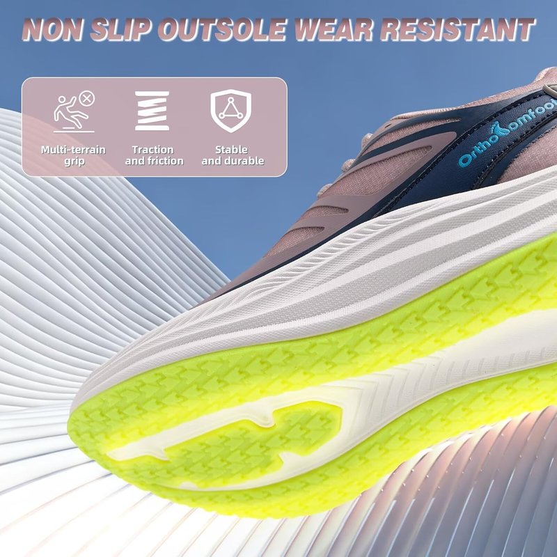 Women's Orthopedic Running Shoes - Comfortable Arch Support for Plantar Fasciitis | Casual Athletic Sneakers for Flat Feet & Heel Pain Relief