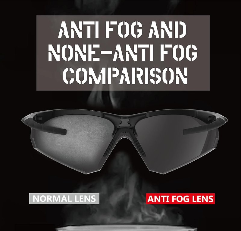 HTS Huntersky Tactical Shooting Safety Glasses - Anti-Fog ANSI Z87.1 Ballistic Eye Protection for Hunting & Airsoft