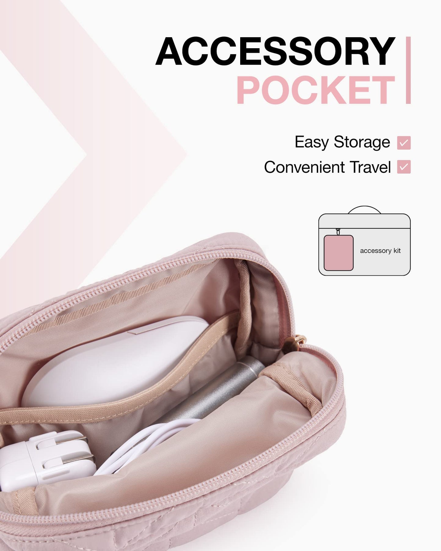 BAGSMART Laptop Case with Handle, Puffy Padded Laptop Bag Sleeve for Women, Portable MacBook Air/Pro Computer Case, 15-16 inch, Pink